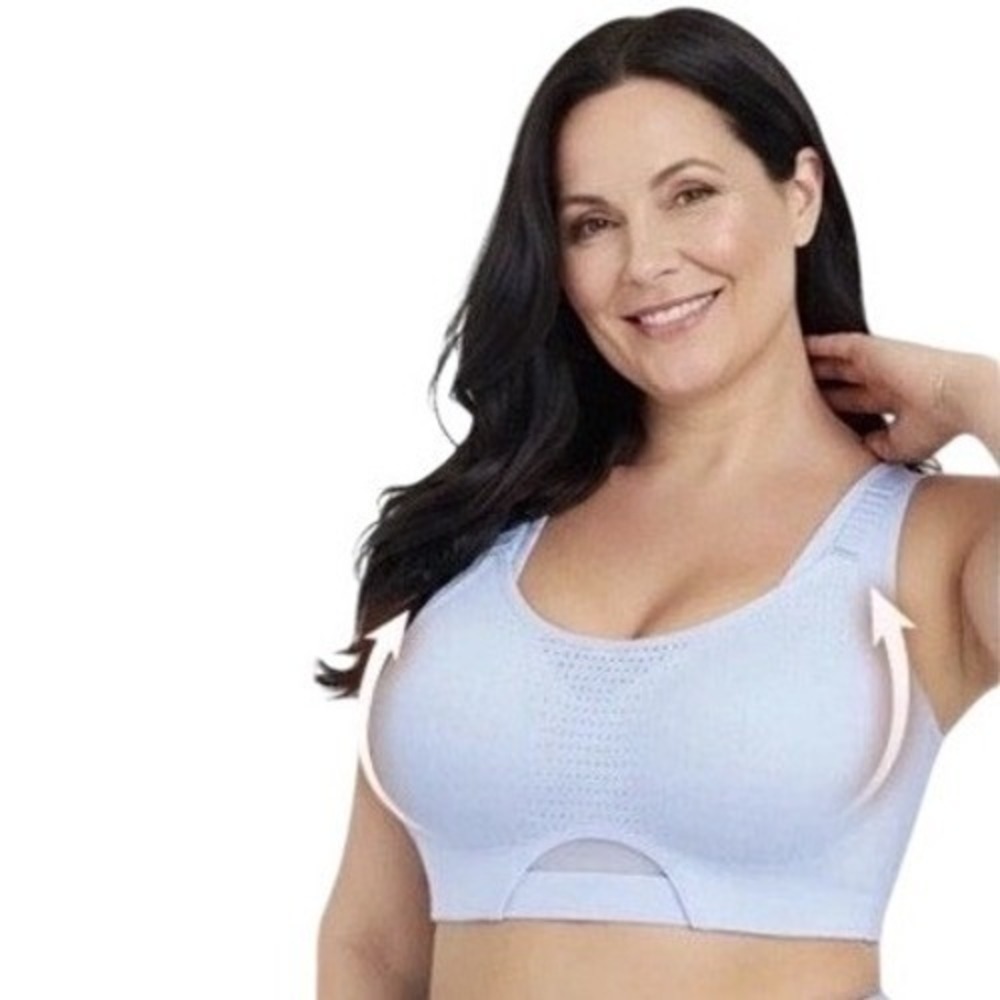 NWT HoneyCurve Custom-Lift Support Bra Padded Beige Floral Lace Wireless XL - Picture 2 of 8